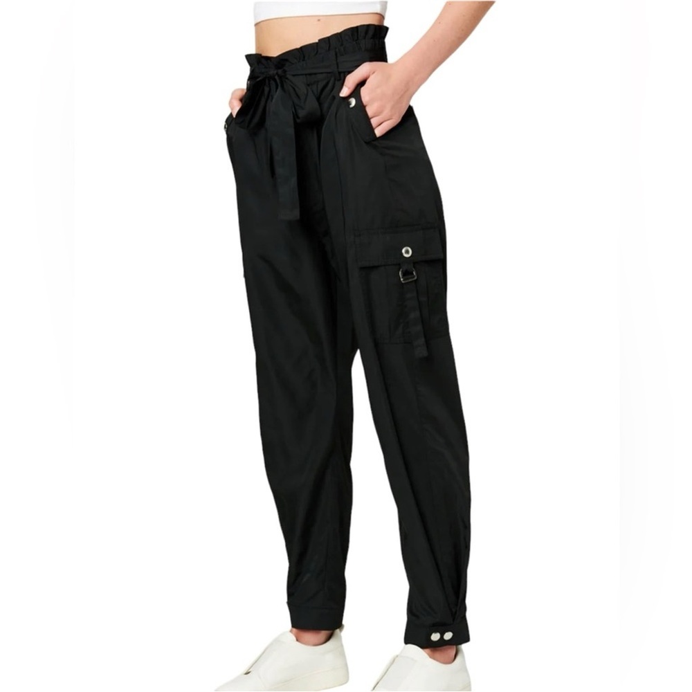 Blank NYC Time Machine Black Nylon Paper Bag Pants Women's 31 *No Belt